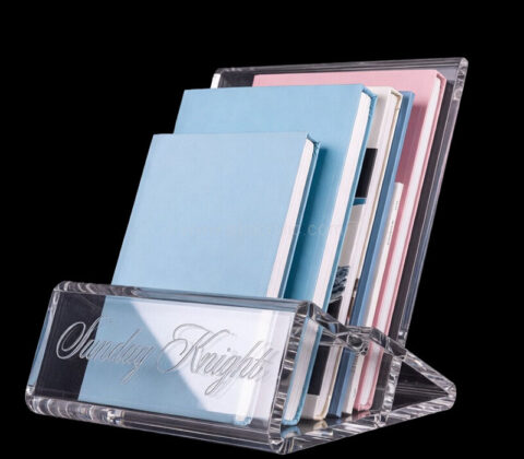 Custom acrylic tabletop notebooks stand holder