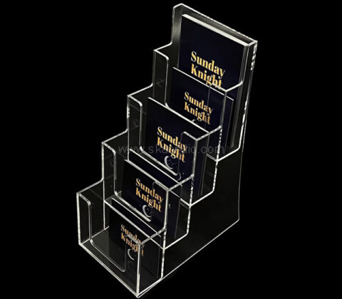 Custom acrylic 4 tiers catalog stand holder