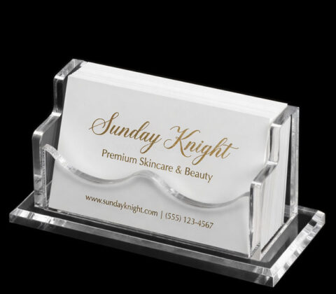 Custom acrylic countertop business name card holder
