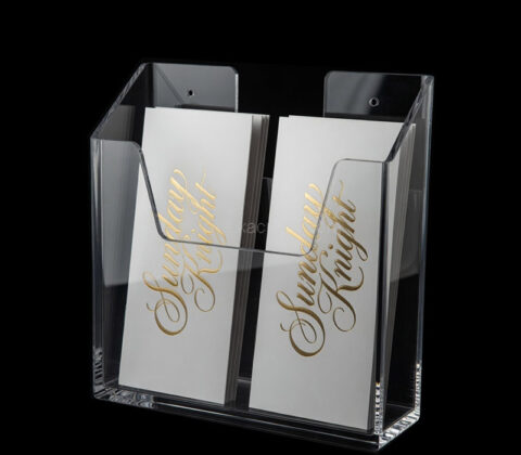 Custom acrylic wall literature pamphlets holder