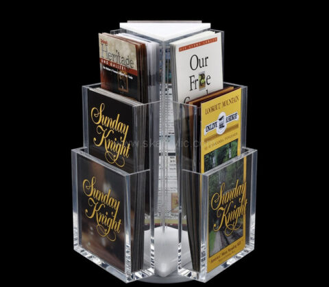 Custom acrylic rotating literature brochure holders