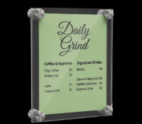 Custom acrylic hanging coffee shop menu sign holder BS-597 Custom acrylic hanging coffee shop menu sign holder