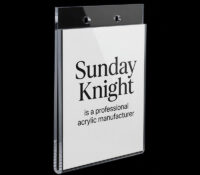 Custom acrylic wall U frame sign holder BS-599 Custom acrylic wall U frame sign holder
