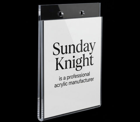 Custom acrylic wall U frame sign holder