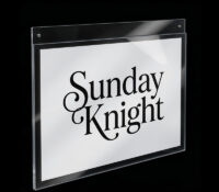 Custom acrylic hanging U frame sign holder BS-600 Custom acrylic hanging U frame sign holder