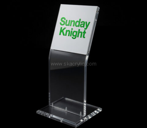 Custom acrylic floor standing sign holder