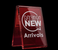 Custom acrylic countertop A-shaped display sign SH-1145 Custom acrylic countertop A-shaped display sign