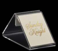 Custom acrylic triangle table sign holder SH-1151 Custom acrylic triangle table sign holder