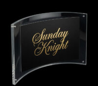 Custom acrylic curved sign holder SH-1152 Custom acrylic curved sign holder