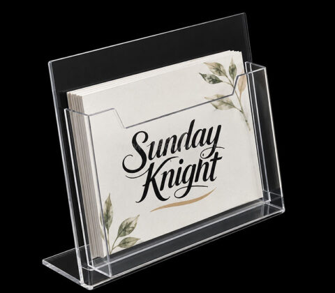 Custom acrylic single pocket leaflet holder