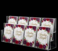 Custom acrylic multi pockets pamphlet stand holders BH-2711 Custom acrylic multi pockets pamphlet stand holders