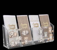 Custom acrylic 4 pockets pamphlet holders BH-2714 Custom acrylic 4 pockets pamphlet holders