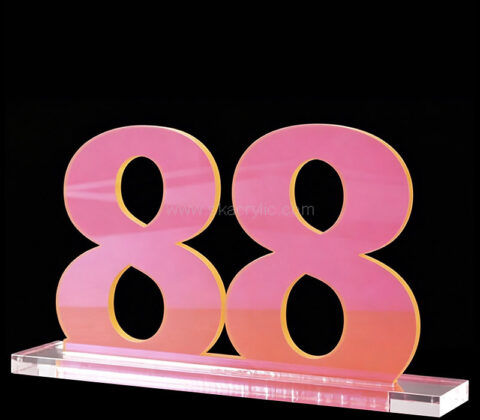 Custom acrylic table number sign holder