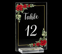 Custom acrylic premium table number sign holder SH-1154 Custom acrylic premium table number sign holder