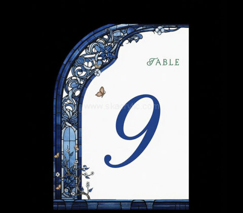 Custom acrylic luxury table number sign