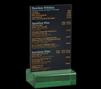 Custom acrylic bar KTV table menu holder SH-1159 Custom acrylic bar KTV table menu holder