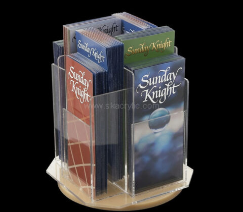 Custom acrylic rotating multi-pockets leaflets holders