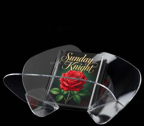 Custom acrylic elegant magazine holder rack