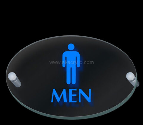 Custom acrylic wall restroom sign