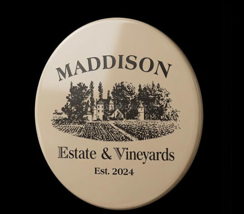 Custom round acrylic wall decor sign