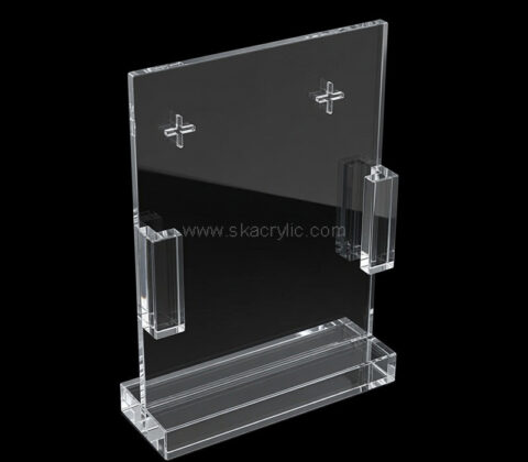 Custom acrylic tabletop replaceable menu holder