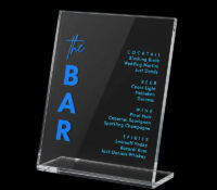 Custom acrylic L shape bar menu holder SH-1163 Custom acrylic L shape bar menu holder