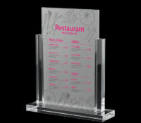 Custom acrylic luxury restaurant menu holder SH-1164 Custom acrylic luxury restaurant menu holder
