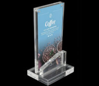 Custom acrylic tabletop changeable menu stand holder SH-1167 Custom acrylic tabletop changeable menu stand holder