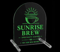 Custom acrylic coffee & bar business sign SH-1169 Custom acrylic coffee & bar business sign