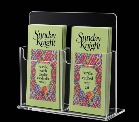 Custom acrylic 2 pockets literature holders