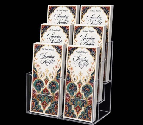 Custom acrylic multi pocket pamphlet holder