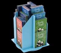 Custom acrylic spinning multi pockets literature holders BH-2735 Custom acrylic spinning multi pockets literature holders