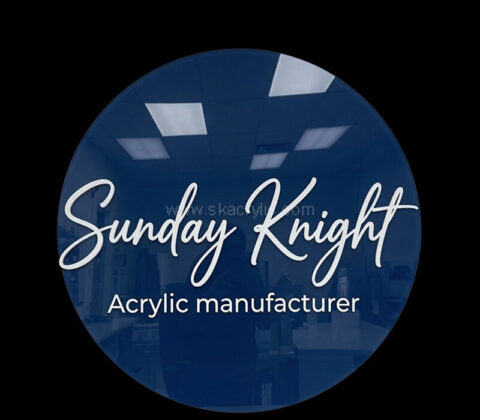 Custom round acrylic wall business sign