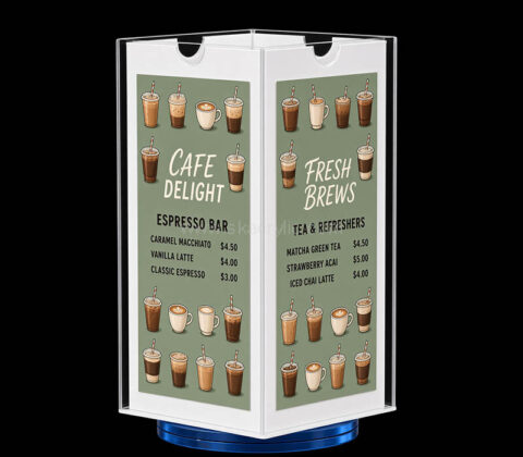 Custom acrylic rotating 4 sided sign holders