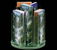 Custom acrylic rotating brochure holders BH-2737 Custom acrylic rotating brochure holders