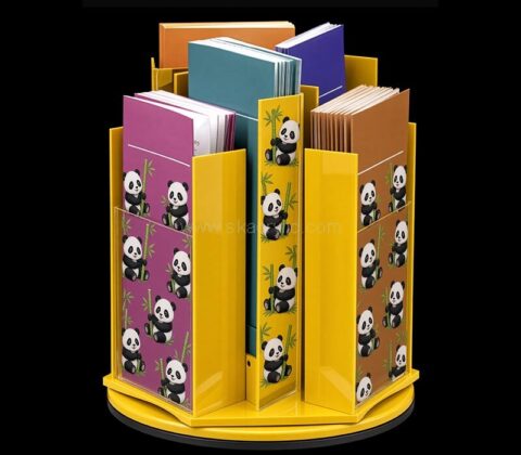Custom acrylic spinning multi-pockets pamphlet holders