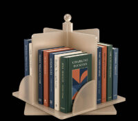Custom acrylic desktop rotating bookcase BH-2743 Custom acrylic desktop rotating bookcase