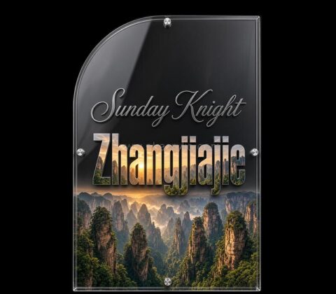 Custom acrylic hanging business logo sign