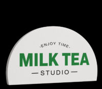 Custom acrylic wall milk shop sign BS-636 Custom acrylic wall milk shop sign