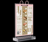 Custom acrylic replaceable menu sign holder SH-1185 Custom acrylic replaceable menu sign holder