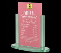 Custom acrylic restaurant menu sign stand holder SH-1187 Custom acrylic restaurant menu sign stand holder