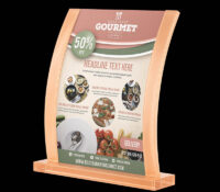 Custom acrylic desktop restaurant menu holder SH-1188 Custom acrylic desktop restaurant menu holder