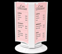Custom turnable coffee shop menu sign holder SH-1193 Custom turnable coffee shop menu sign holder