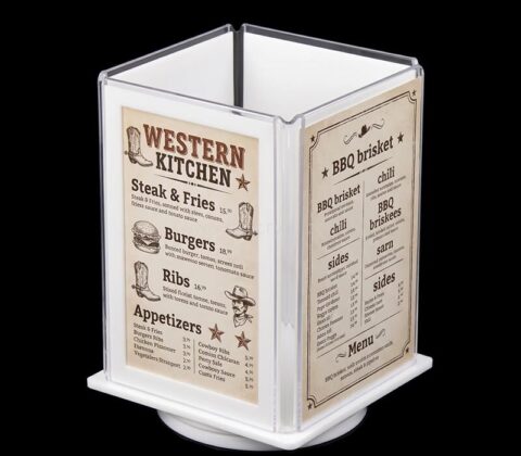 Custom 4 sided western restaurant menu sign